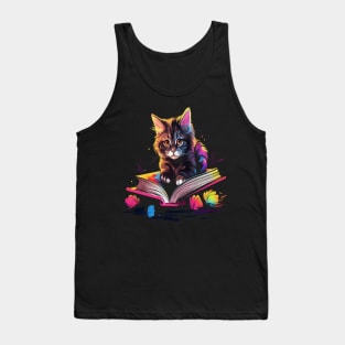 American Bobtail Reads Book Tank Top